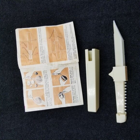 Vintage Tupperware Food Glamorizer Cheese Knife Cutter Spreader Orange 1223-2 - Picture 4 of 5